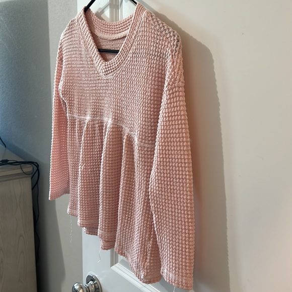 Girls Waffle Knit Top - 7/8 - Picture 3 of 5